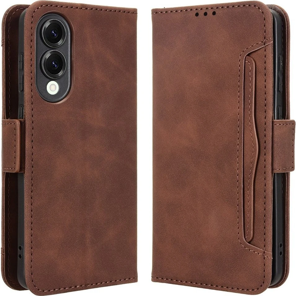 Samsung Galaxy S25 Edge Læderetui med kortlommer og stand