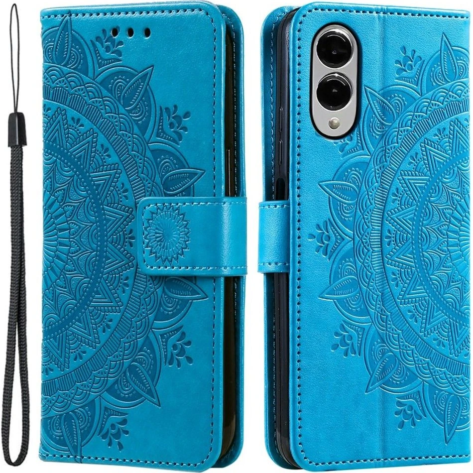 Samsung Galaxy S25 Edge Wallet Cover med Mandala Blomstermønster
