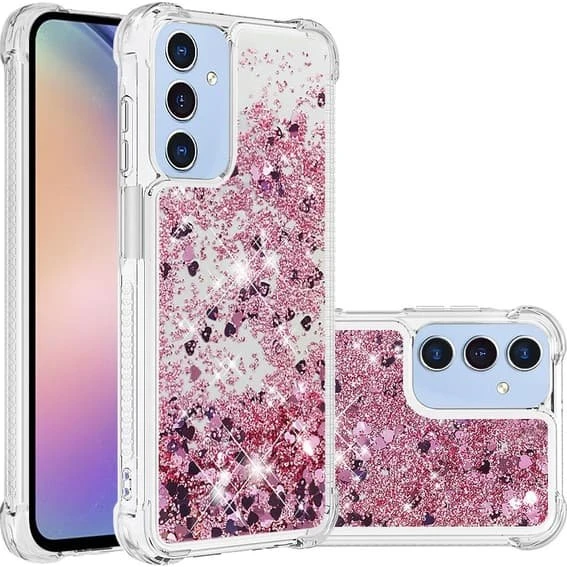 SKALO Samsung A17 Kviksand Glimmer Cover - Rosa guld