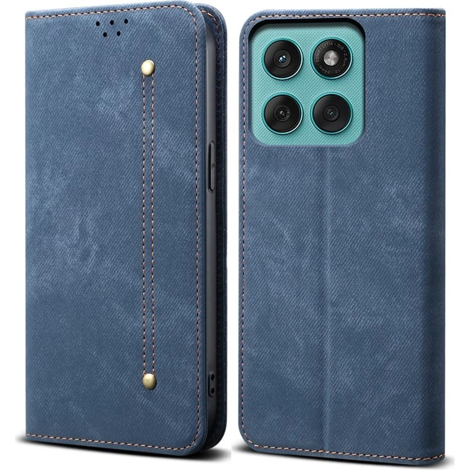 SKALO Motorola Edge 60 Jeans Flip Cover - Blå