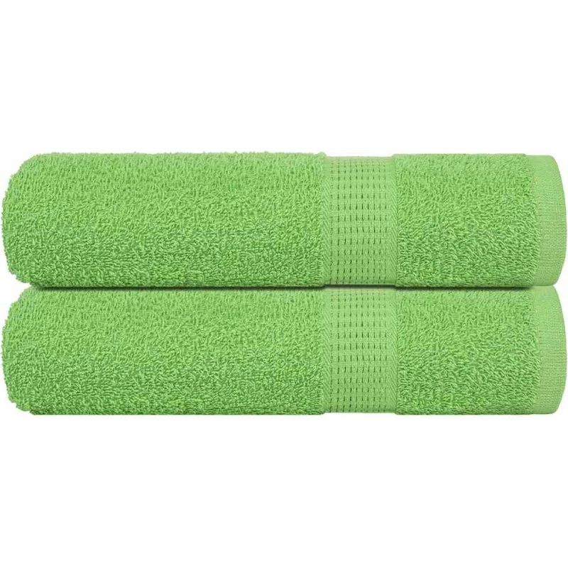 Badehåndklæder FROGN 2 stk. æblegrøn 100x150 cm 360 gsm