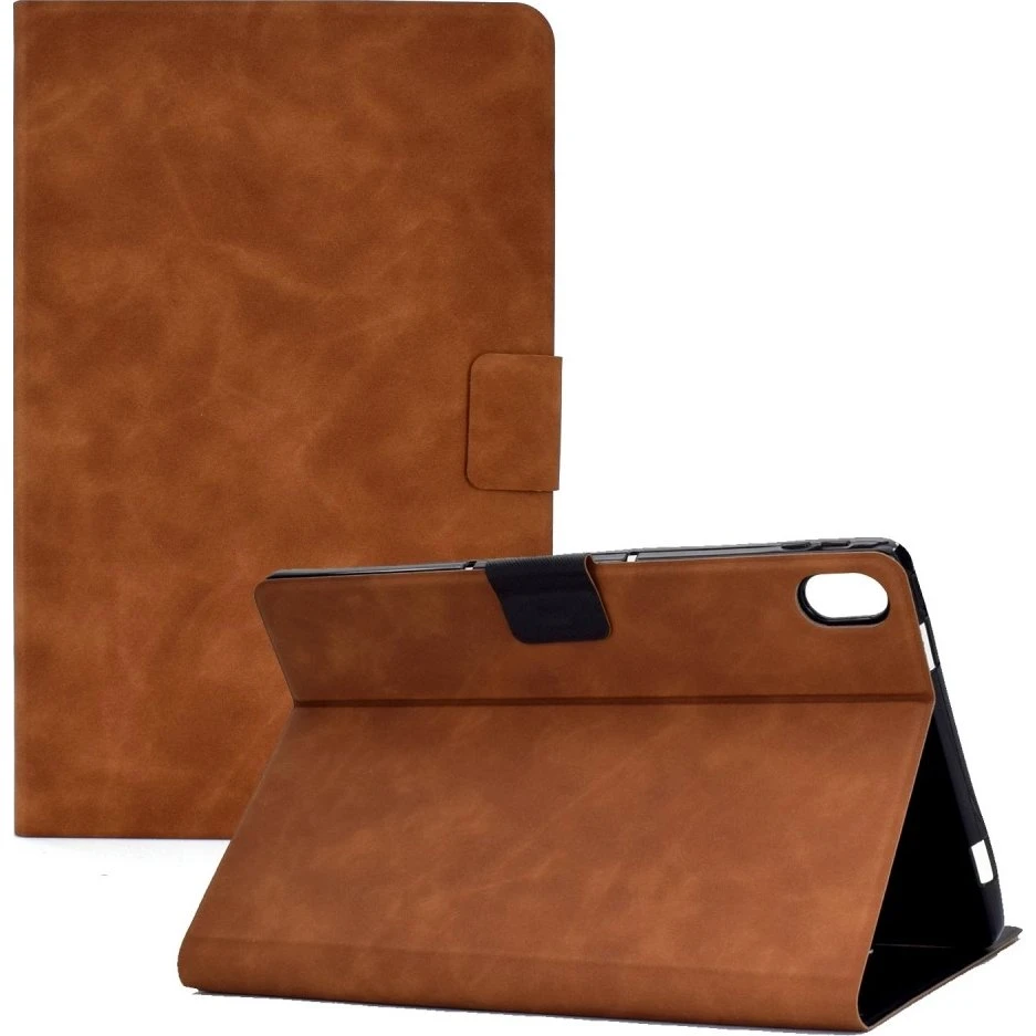 SKALO iPad 11" (2025) PU-læder Flip Cover - Brun