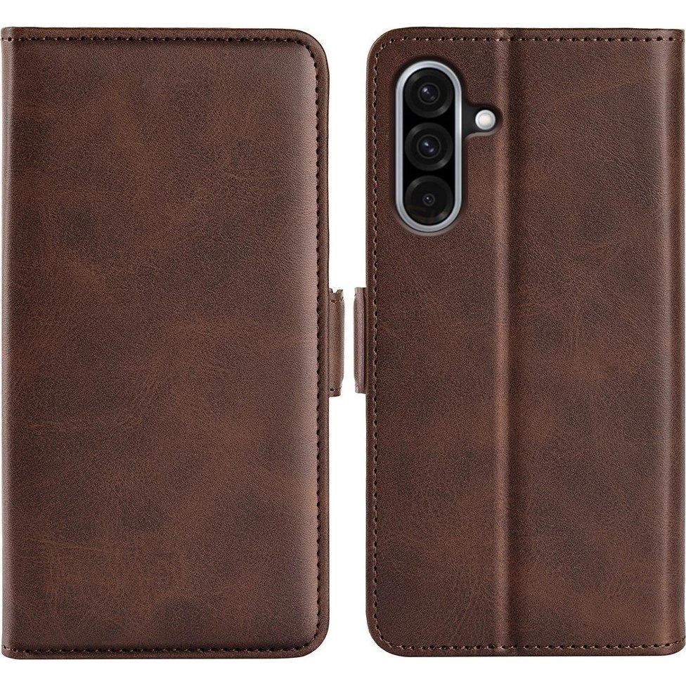 SKALO Samsung A56 5G Premium ID Flip Cover - Brun