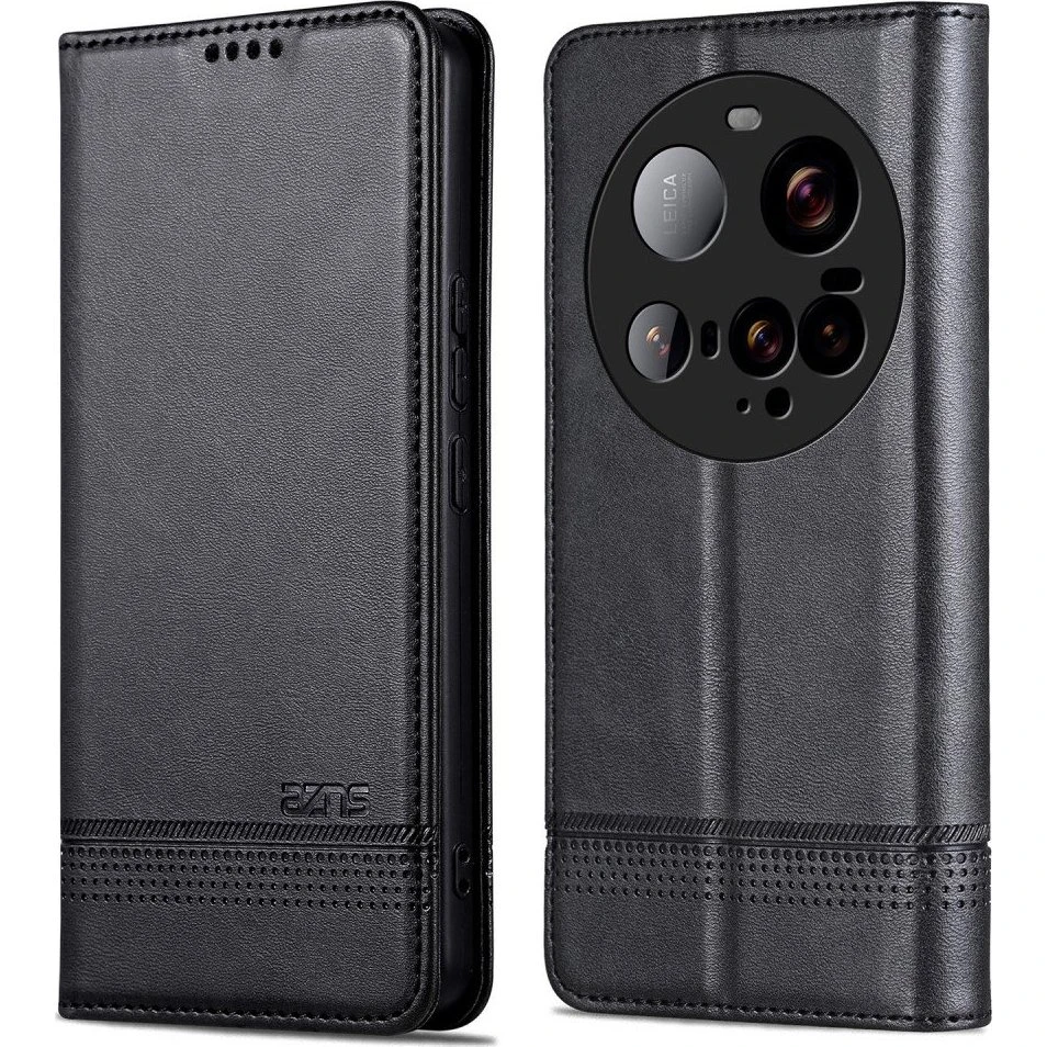 SKALO Xiaomi 15 Ultra 5G AZNS PU-Læder Flip Cover - Sort