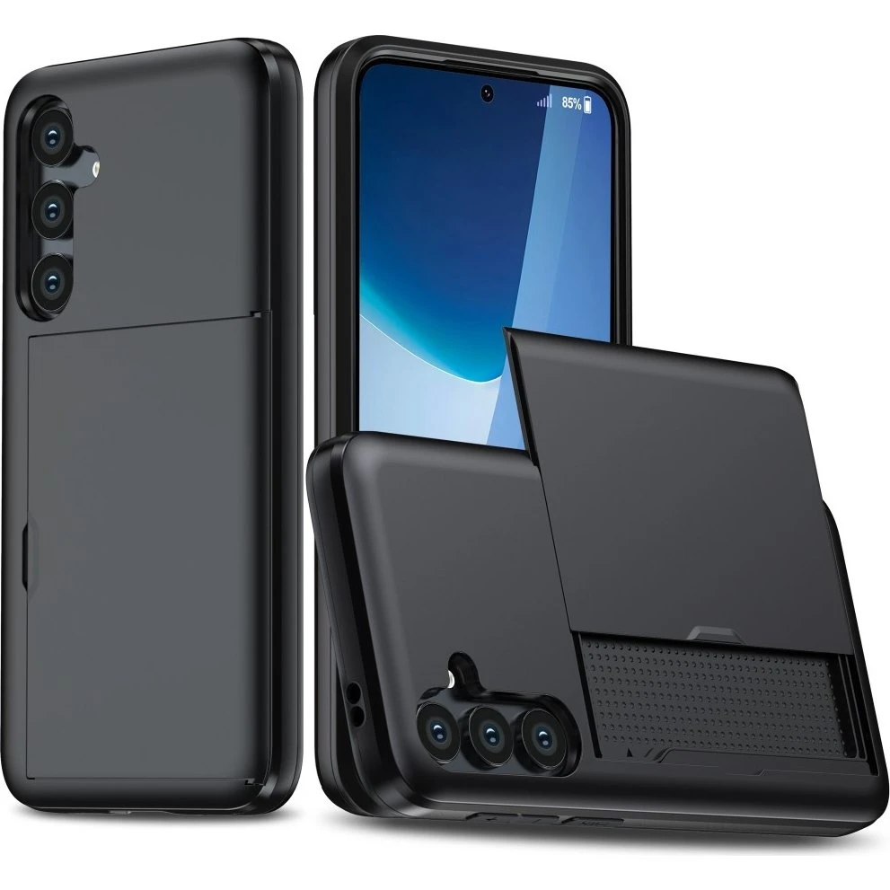 SKALO Samsung A56 5G Armor Kortholder Cover - Sort