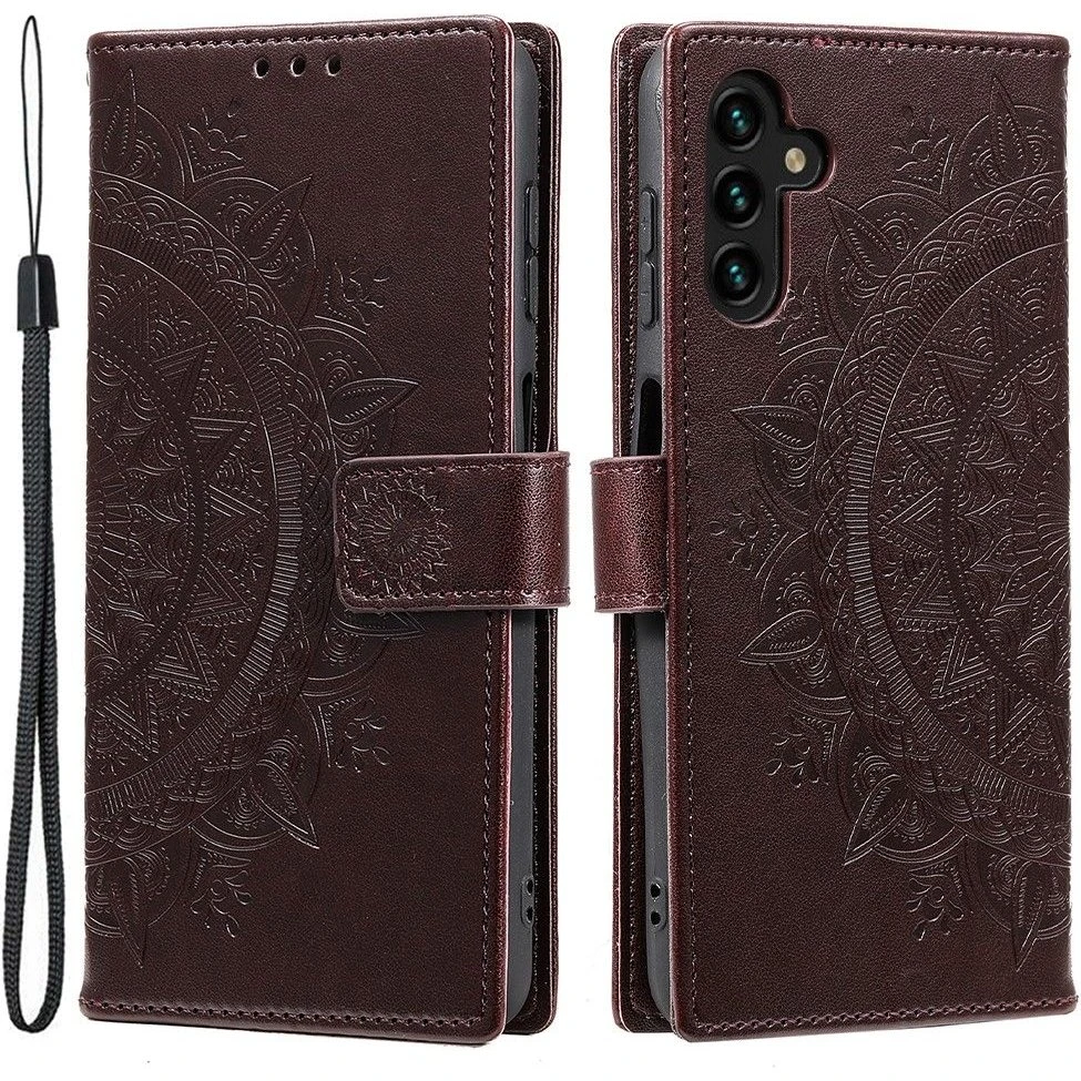 SKALO Samsung A36 5G Mandala Flip Cover - Brun