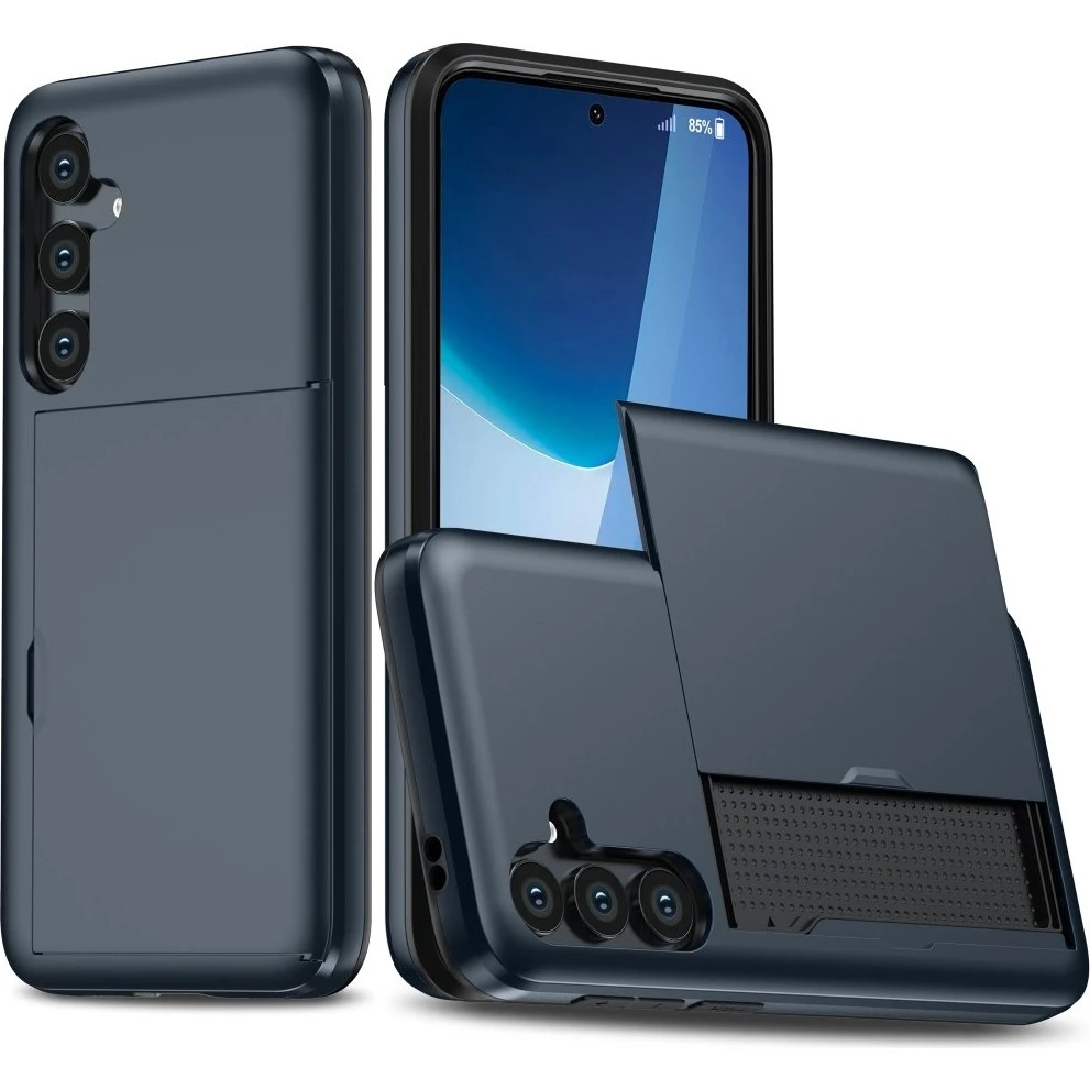 SKALO Samsung A56 5G Armor Kortholder Cover - Blå