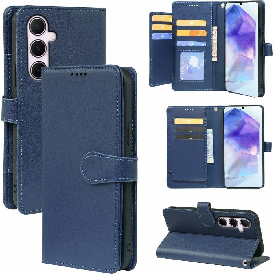 SKALO Samsung A26 5G 9-RUM Flip Cover - Blå