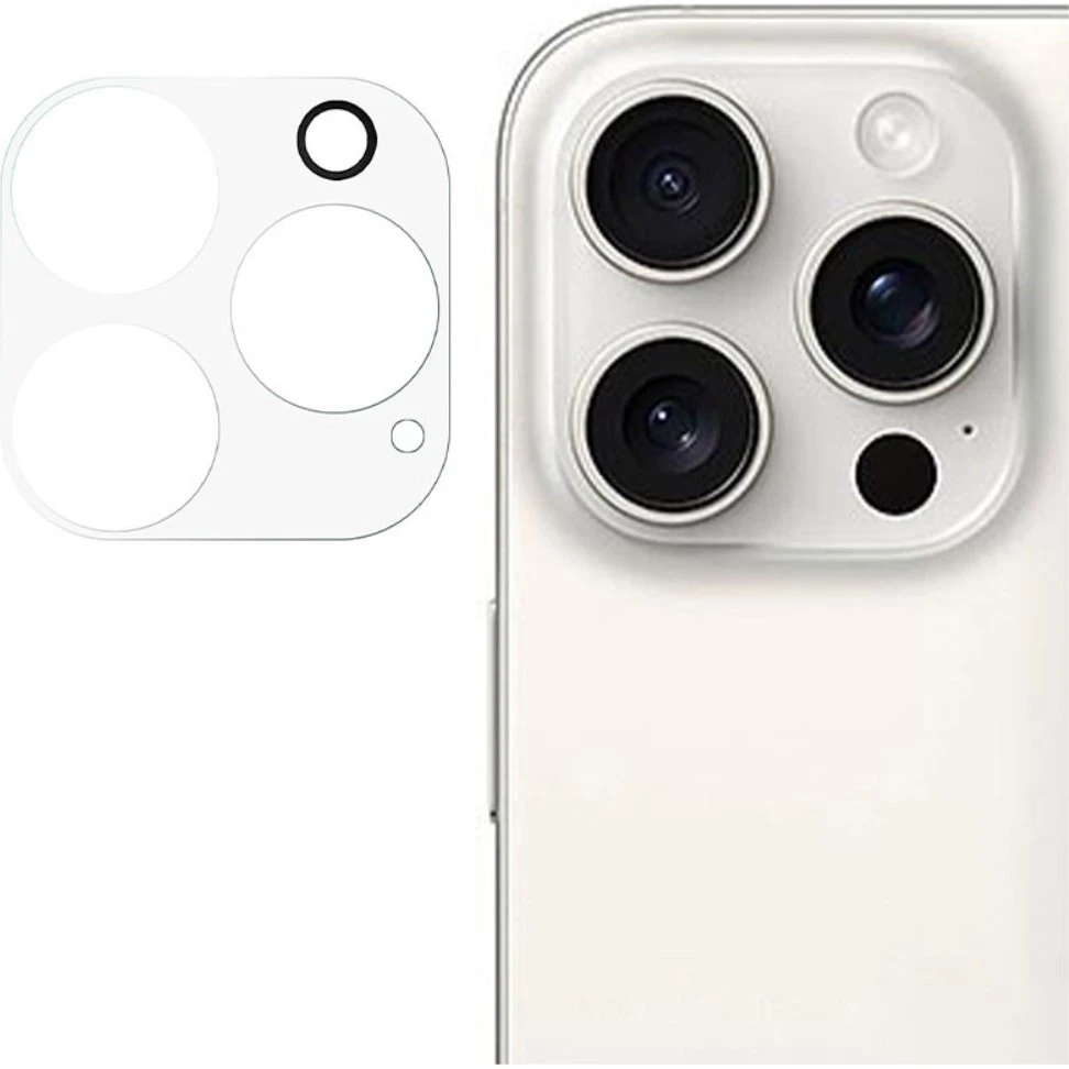 SKALO 2-PAK iPhone 16 Pro 3D Kameralinse Beskyttelsesglas - Gennemsigtig