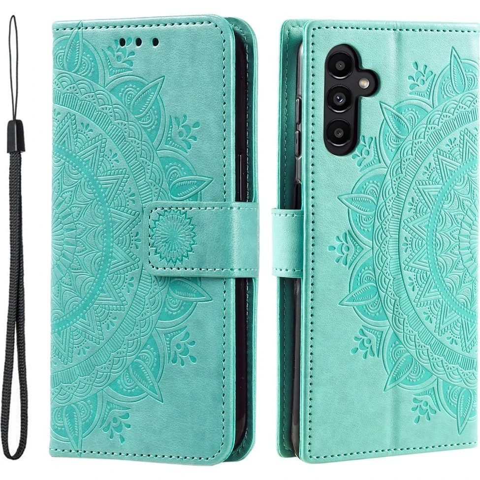 SKALO Samsung S24 Mandala Flip Cover - Turkis