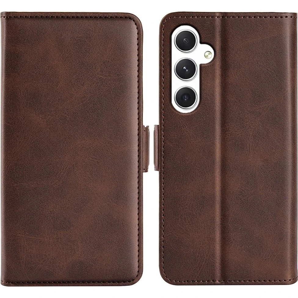 SKALO Samsung S24 Premium Wallet Flip Cover - Brun