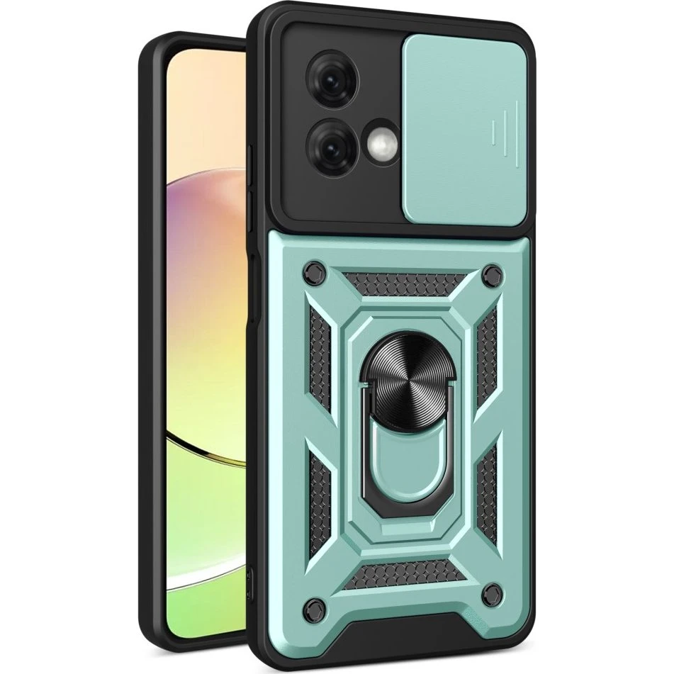 SKALO Motorola Moto G84 5G Armor Hybrid Magnet Ring - Turkis