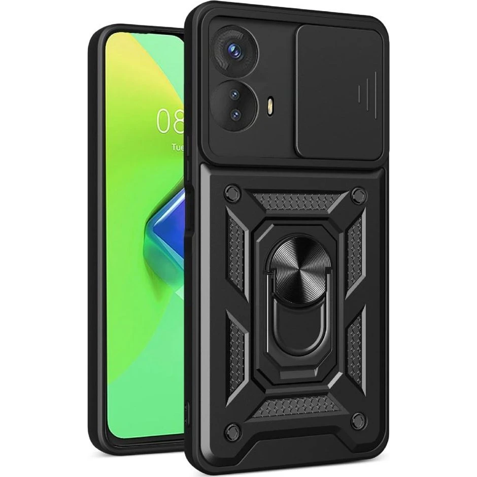 SKALO Motorola Moto G73 5G Armor Hybrid Cover - Sort