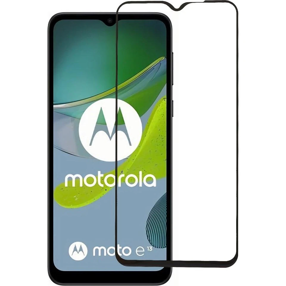 SKALO Motorola Moto E13 4G FULL-FIT Hærdet Glas Skærmbeskyttelse