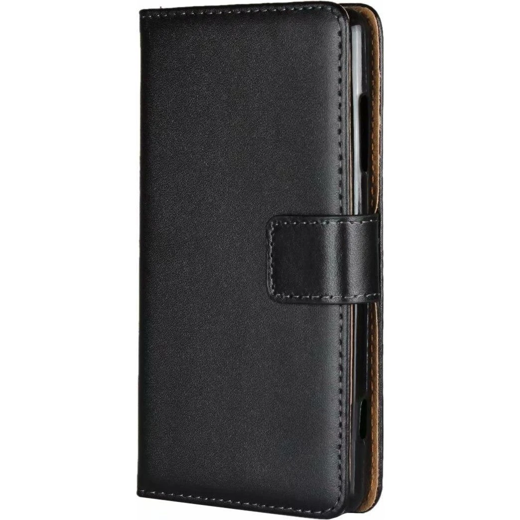 SKALO Samsung A22 5G Flip Cover i ægte læder med pung