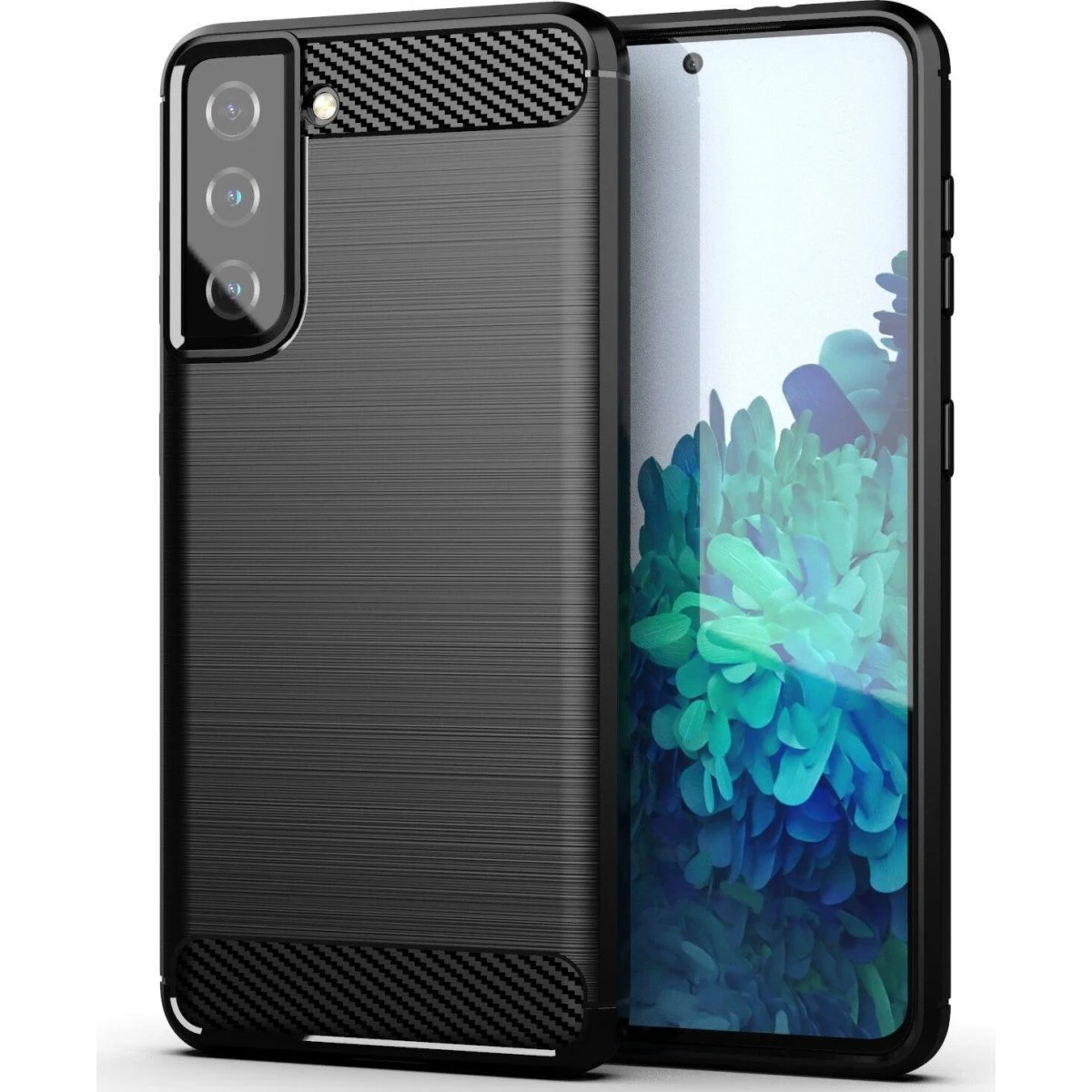 SKALO Samsung S21 Armor Carbon Stødsikkert TPU-cover