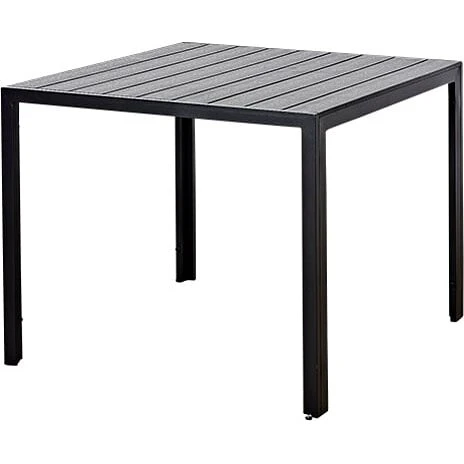 Bordeaux havebord 90x90 cm - sort nonwood/aluminium