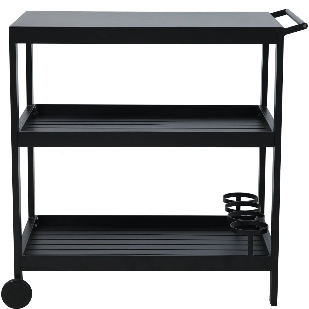 Mareld Udekøkken Sidebord med hjul, 92,5 x 54 cm, Sort