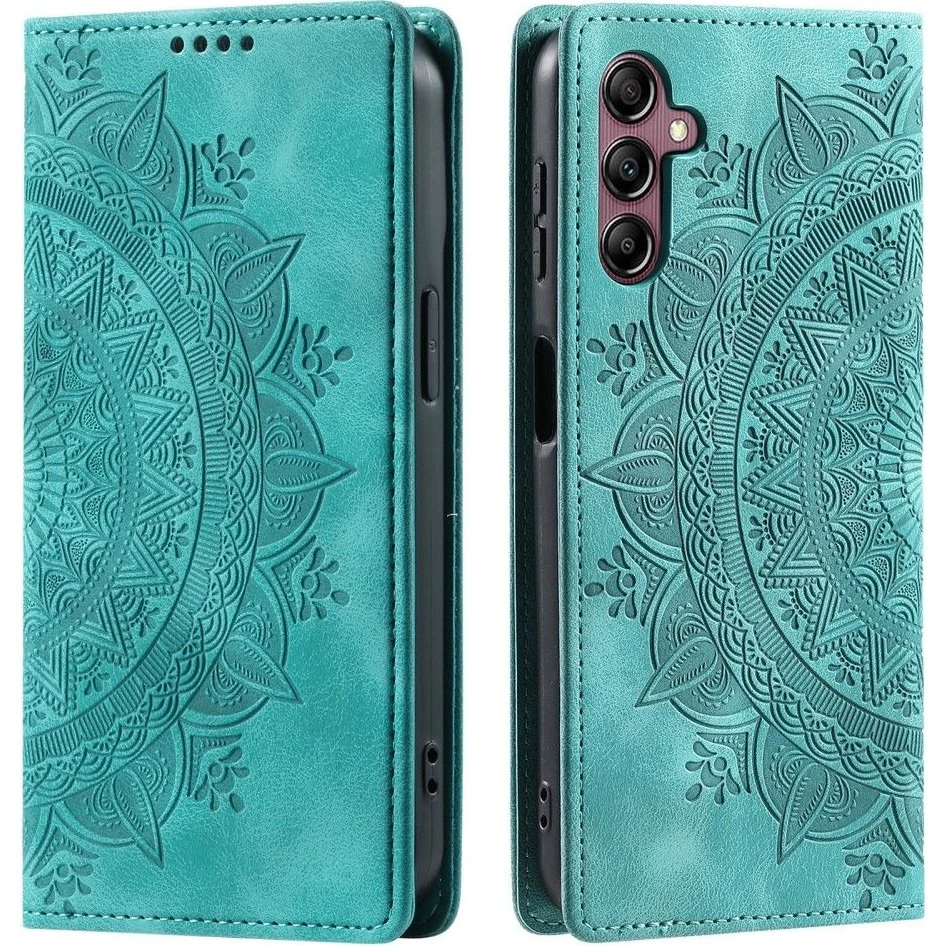 Samsung Galaxy S25 Pungcover med Mandala Blomstermønster