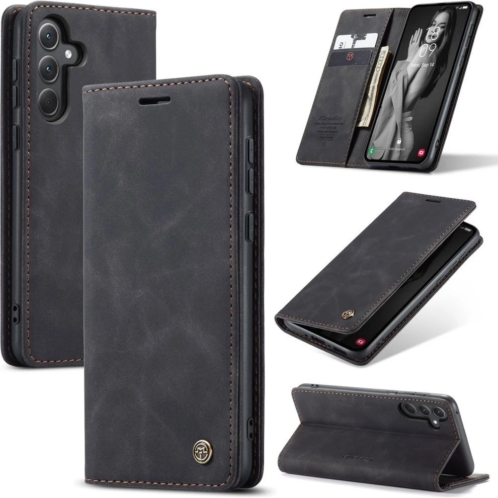 CASEME Retro Pung Taske til Samsung Galaxy A56 - Sort
