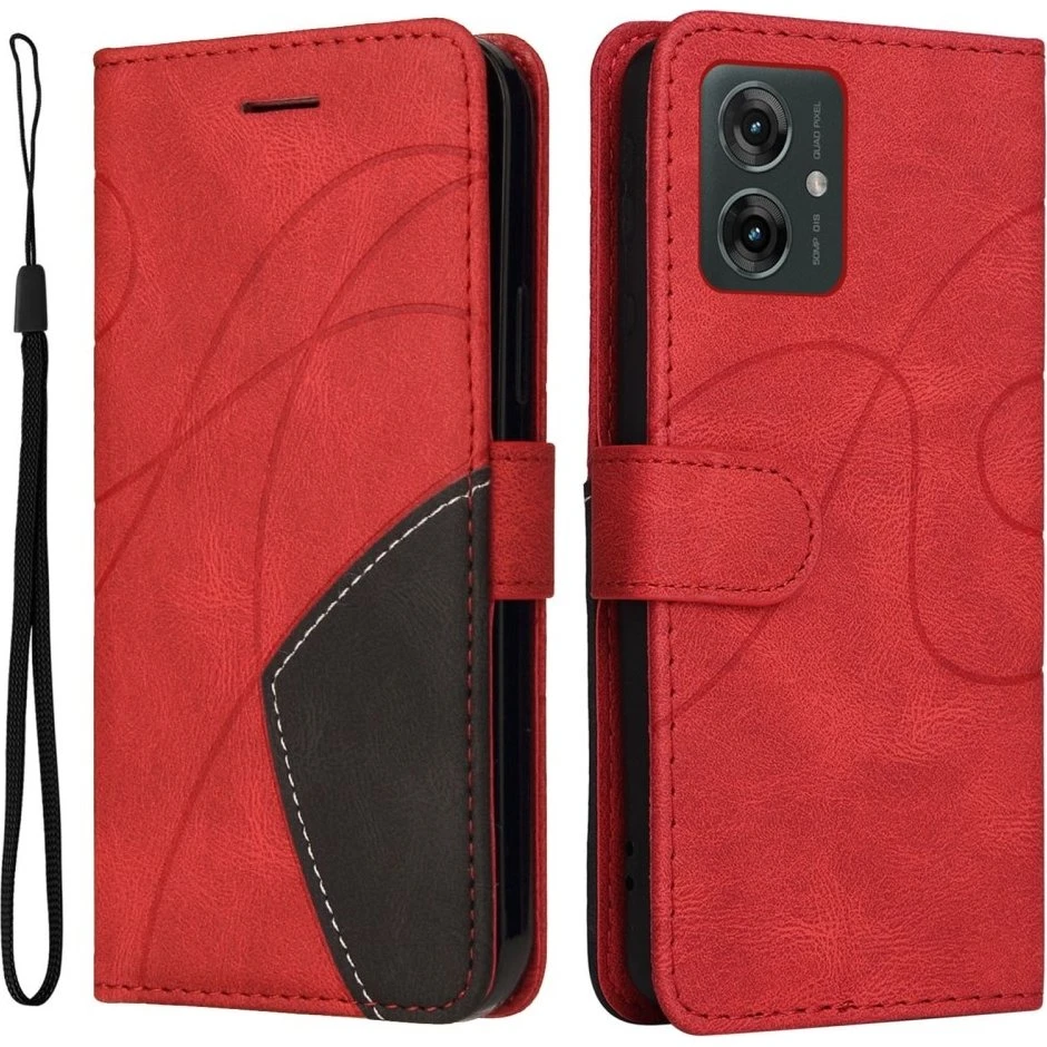Motorola Moto G55 KT-serie-1 Dobbeltfarvet PU-læder Etui