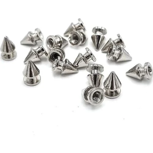 Løse nitter Spike, sølv, 11x7 mm - 40 stk.