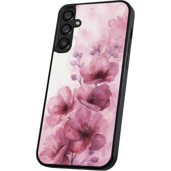 Samsung Galaxy S26 Cover Flowers - Sort med blomsterprint