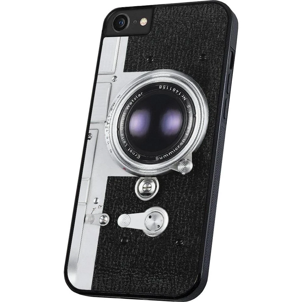 iPhone 16e/17e Retro Kamera Mobilcover - Sort