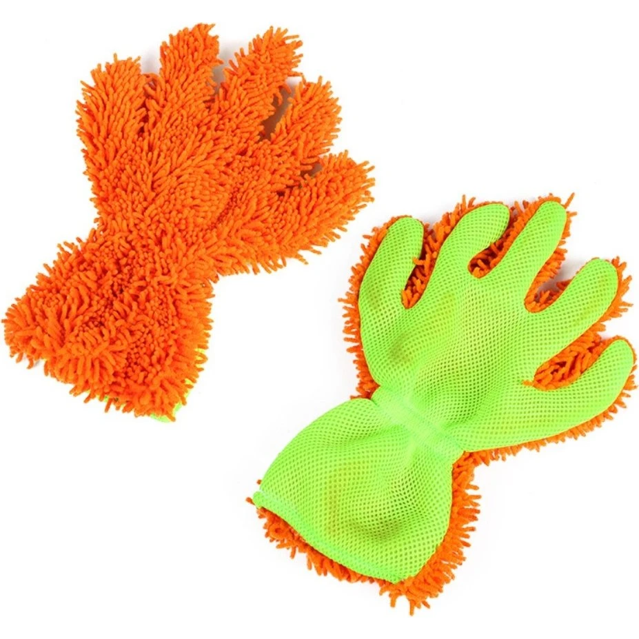BY-835 Chenille Bilvaskehandske - Orange