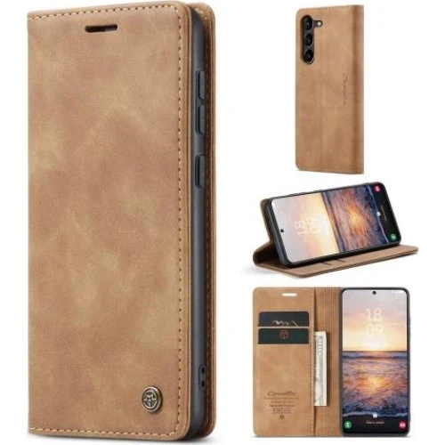 CASEME Retro Pung Taske til Samsung Galaxy S23 - Brun