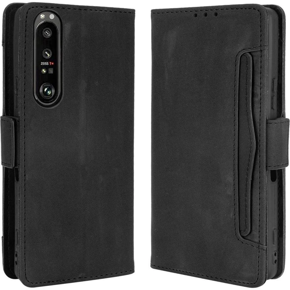 Wallet Stand Flip til Sony Xperia 1 III - Sort