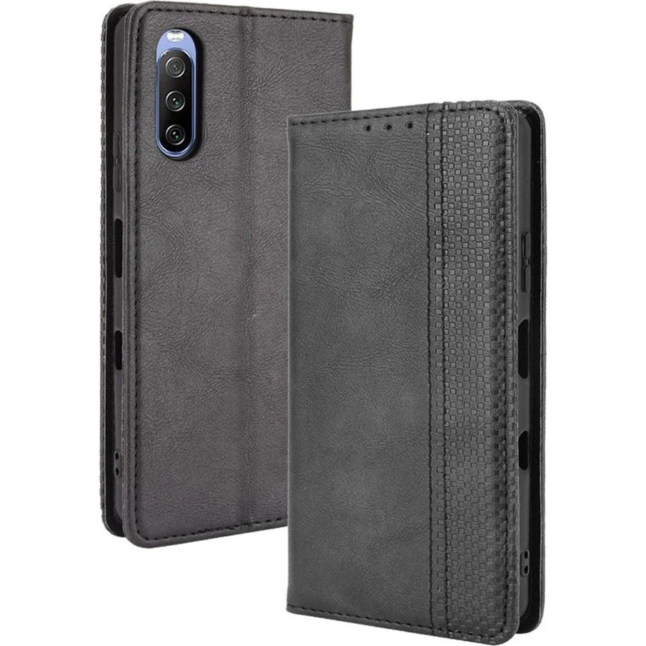 Sony Xperia 10 III Wallet Cover i sort PU-læder