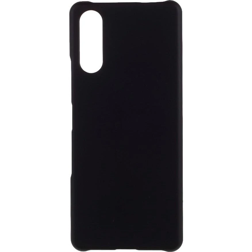 Sony Xperia 10 III Cover - Sort Gummibelagt Hård Plastik