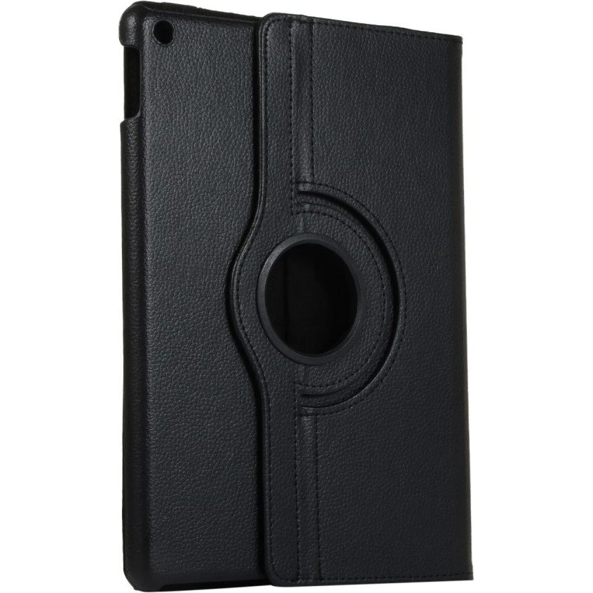 Apple iPad 10.2 (2019-2021) Litchi Texture Stand Etui - Sort