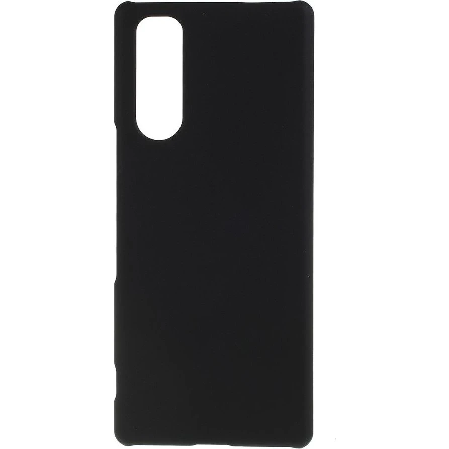 Sony Xperia 5 Cover - Gummibelagt hård plastik - Sort