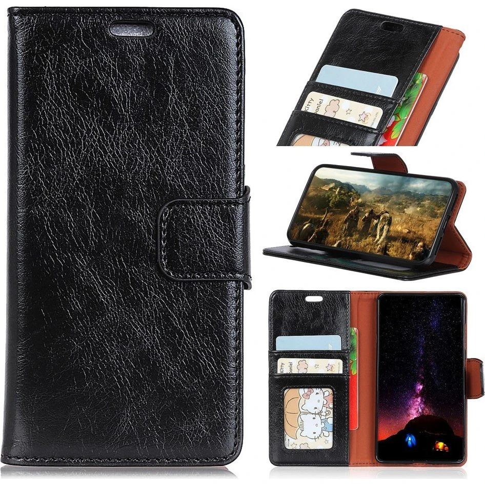 Nappa Texture Wallet Stand-etui til Samsung Galaxy Xcover 4s/4 - Sort
