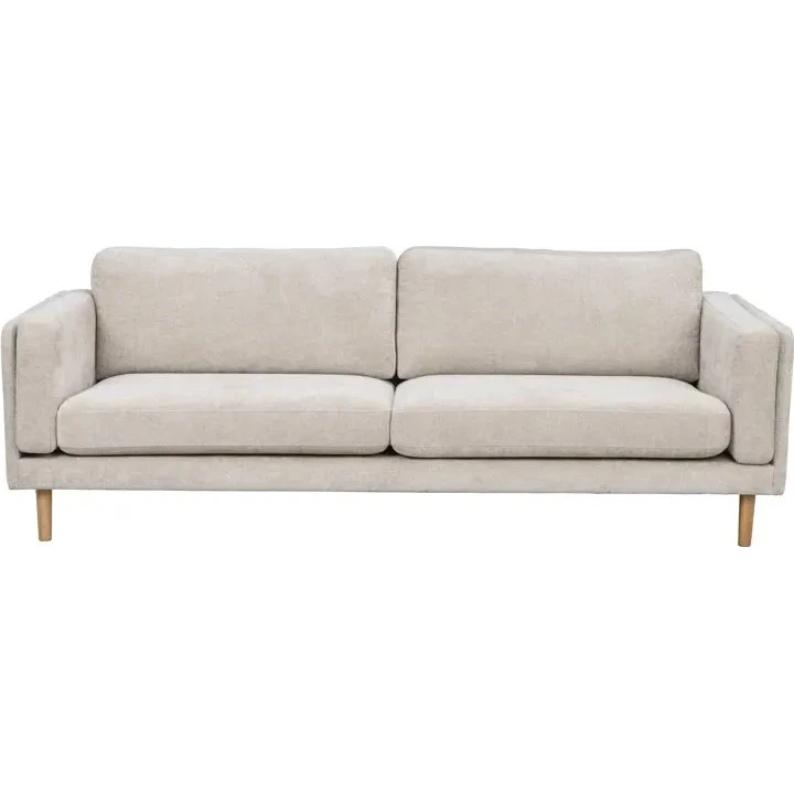 Rowico Home Braden 3-personers sofa - Lys beige/Egetræ