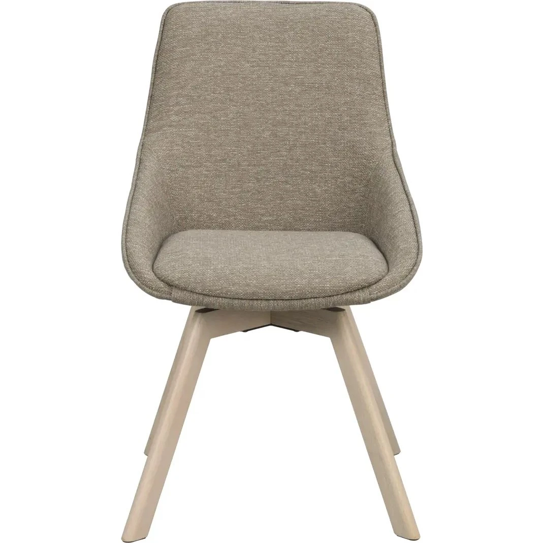 Rowico Home Alison Stol, 2-pak - Beige tekstil & Eg