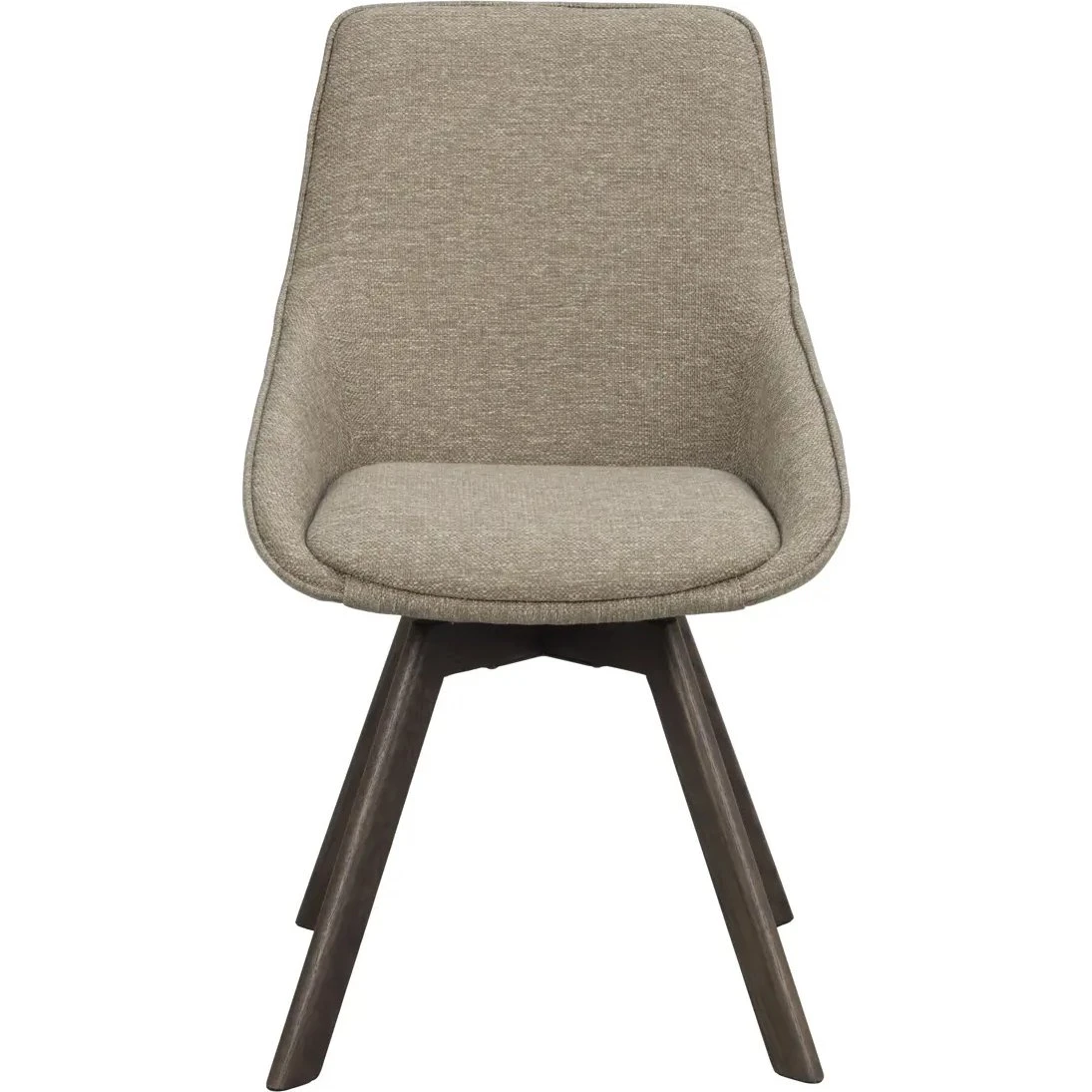 Rowico Home Alison stol, 2-pak - Beige stof/Brun eg
