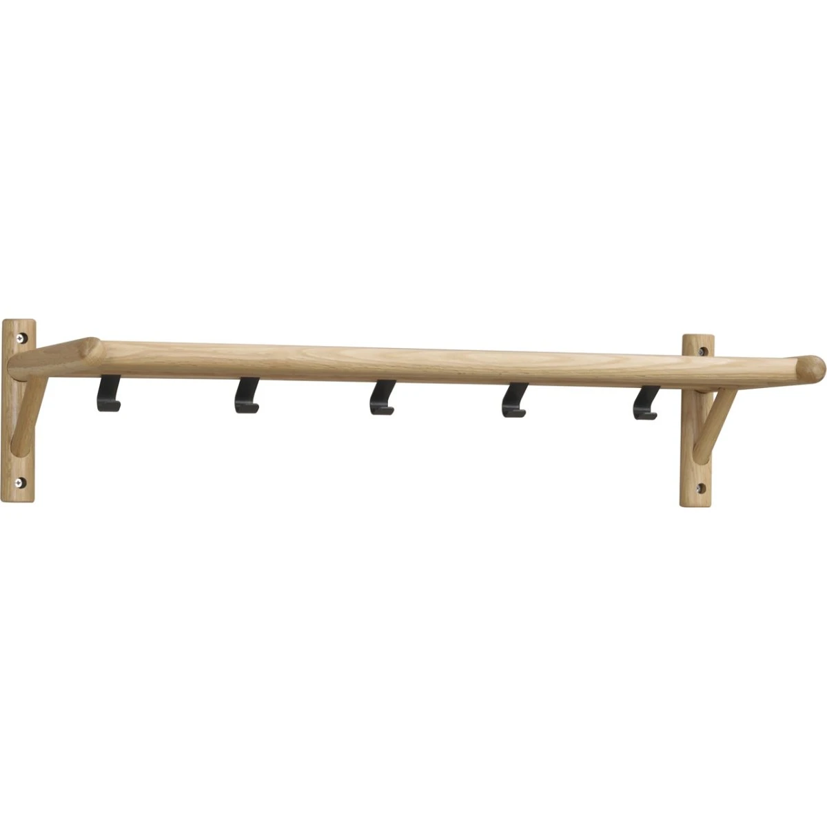 ROWICO Milford hattehylde i eg og sort metal - 80 cm