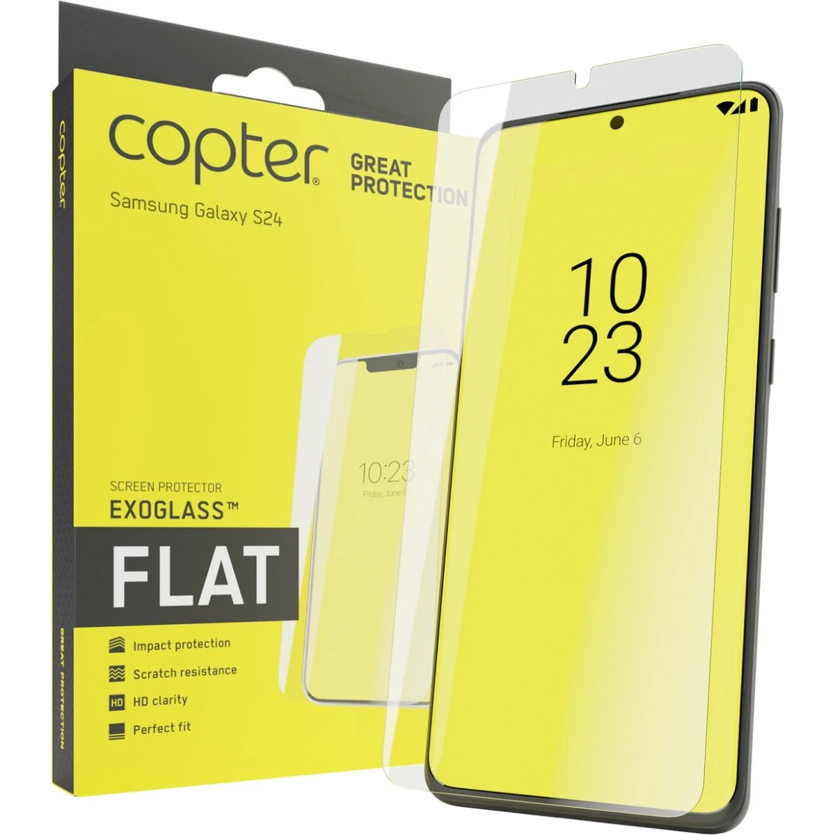 Copter Exoglass til Samsung Galaxy S24 - Flat Edition