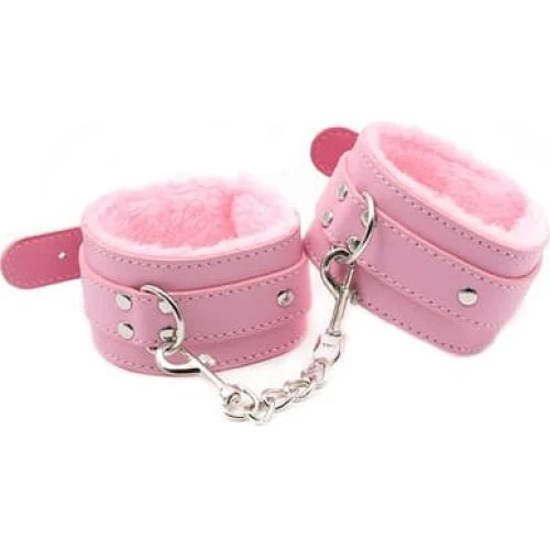 Premium Fur Lined Wrist Restraints Pink Håndjern