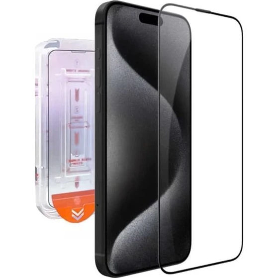 iPhone 15 Pro Skærmbeskyttelse - Hærdet glas med Easy Install