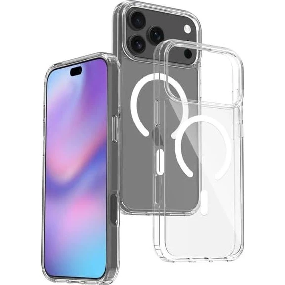 iPhone 17 Pro Max Magnetisk Magsafe Cover - Gennemsigtig