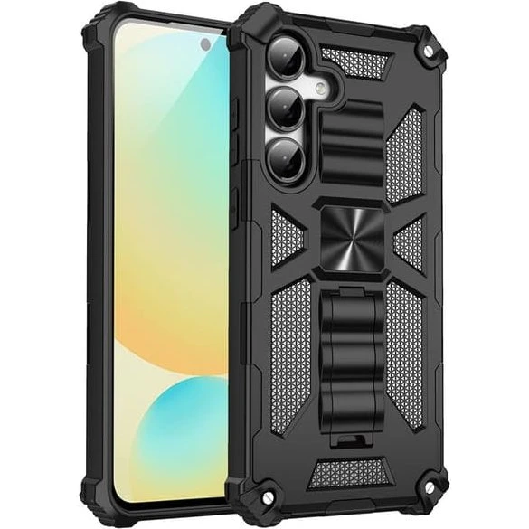 SKALO Armor Kickstand Cover til Samsung Galaxy A37 5G - Sort