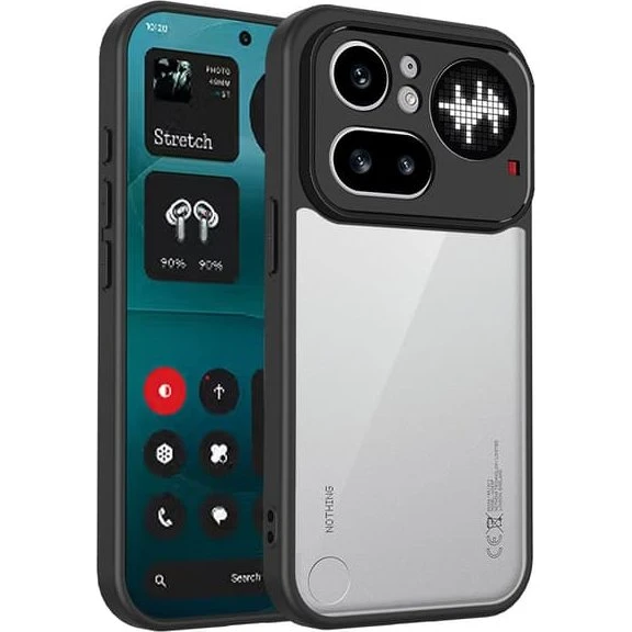 SKALO Matte Skin Touch Hybrid Cover til Nothing Phone (4a) Pro - Sort
