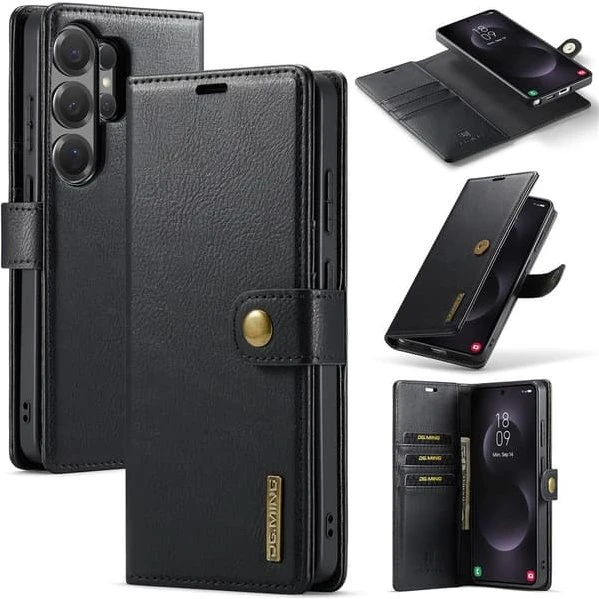 DG MING 2-i-1 Magnet Flip Cover til Samsung Galaxy S26 Ultra - Sort
