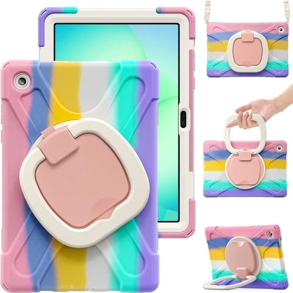 SKALO Samsung Galaxy Tab A11+ Armor Cover - Rainbow