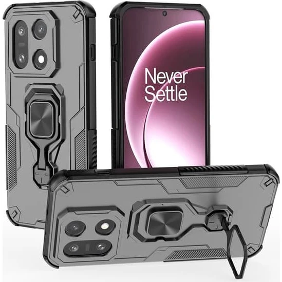 SKALO OnePlus 15 Armor Metalring Cover - Sort