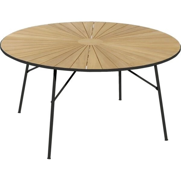 Marguerit Havebord Ø140 cm – Teak/Antracit, Foldebart